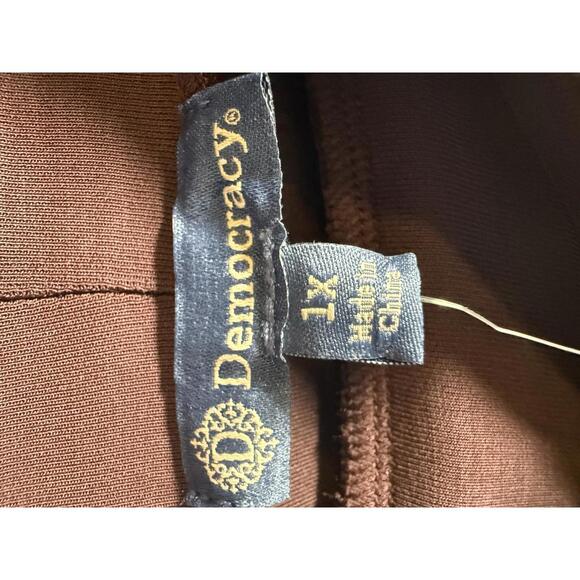 NWT Democracy Women’s Cabernet Blouson Sleeve Knit Mock Neck Top Sweater Size 1X - Picture 6 of 8